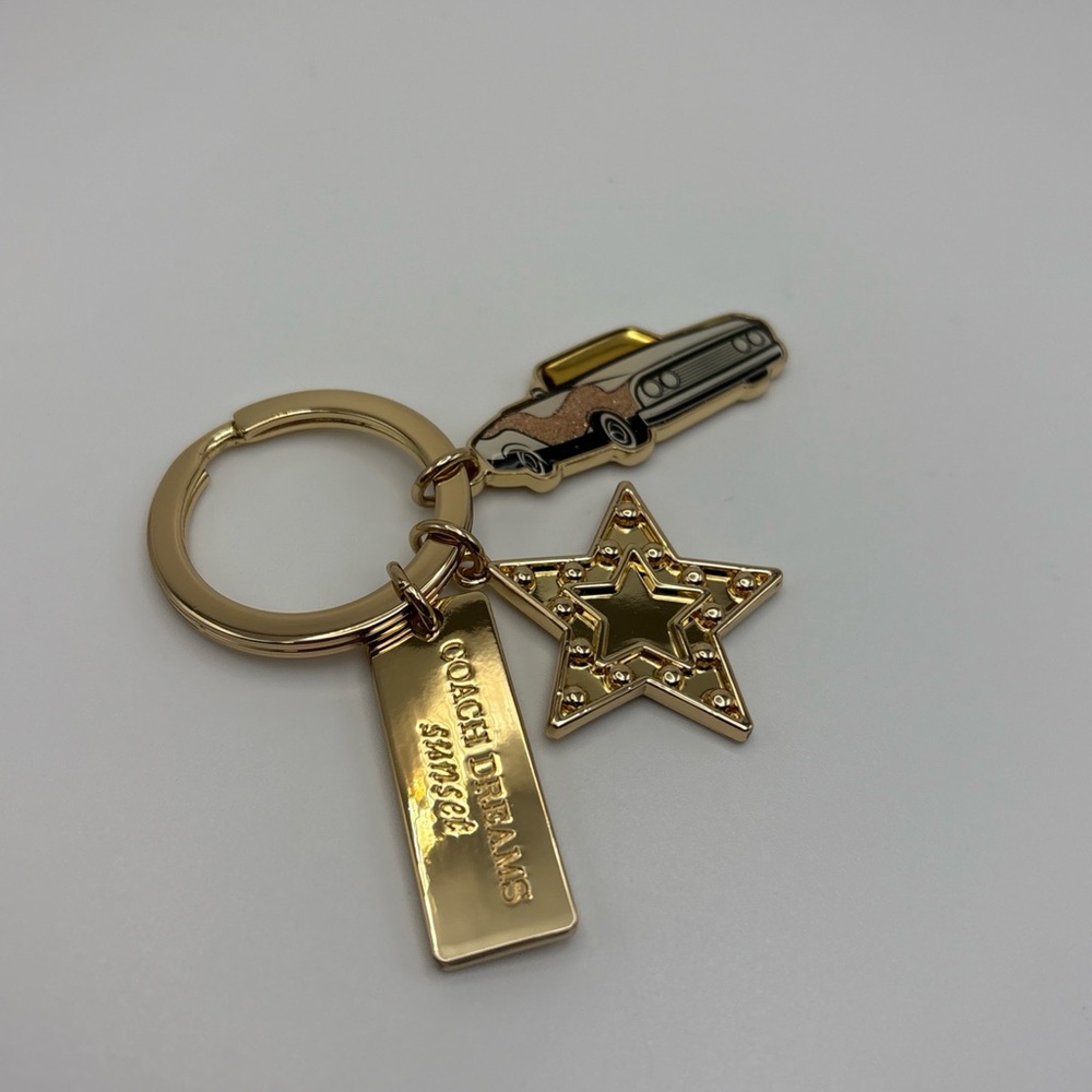 Coach Dreams Gold Keyring With Charms